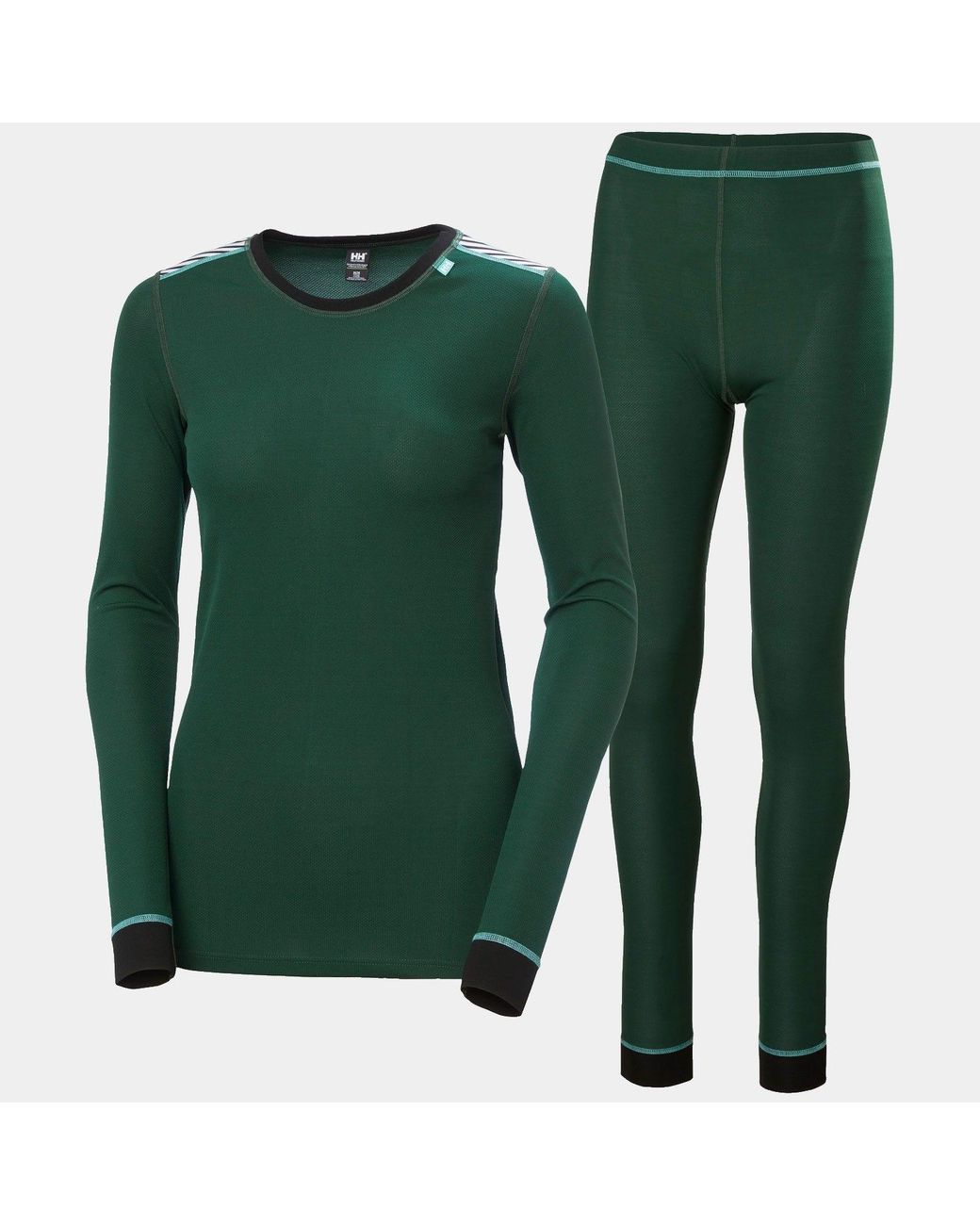 Helly Hansen Green Hh Comfort Light Base Layer Set