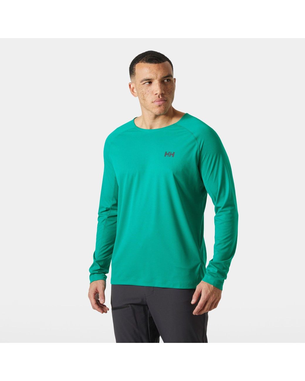 Helly Hansen Green Trail Long Sleeve T-Shirt for men