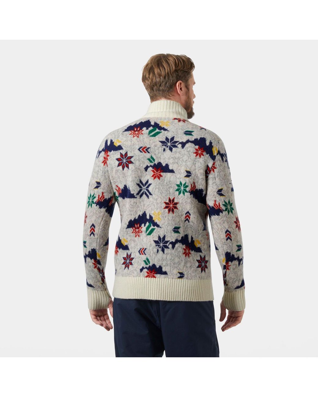 Arctic Ocean Icelander Wool Knit ½ Zip Felpa Bianco di Helly Hansen in Gray da Uomo