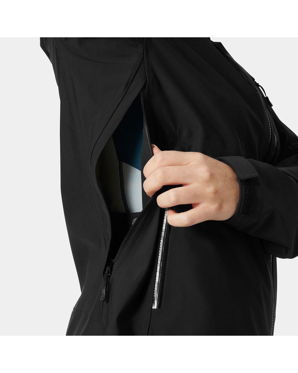 Helly Hansen Black Verglas Backcountry Ski Shell Jacket