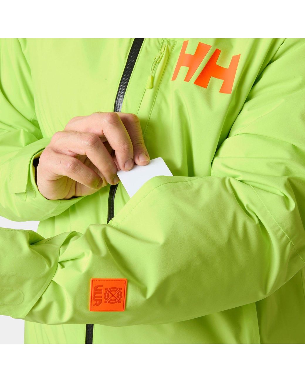 Helly Hansen Green Powderface Ski Jacket for men