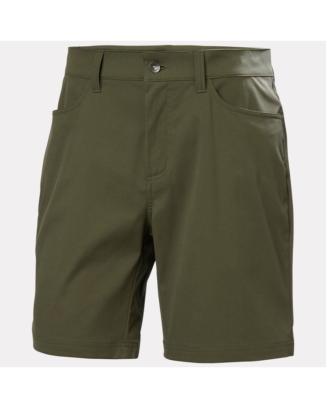 Helly Hansen Green Holmen 5 Pocket Shorts for men