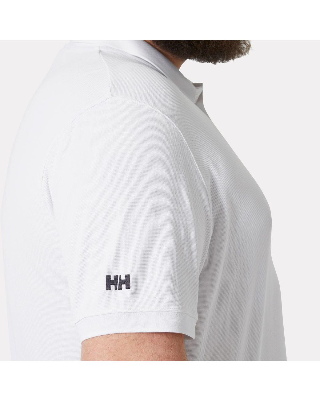 Helly Hansen White Riftline Quick-Dry Tactel Polo Shirt for men