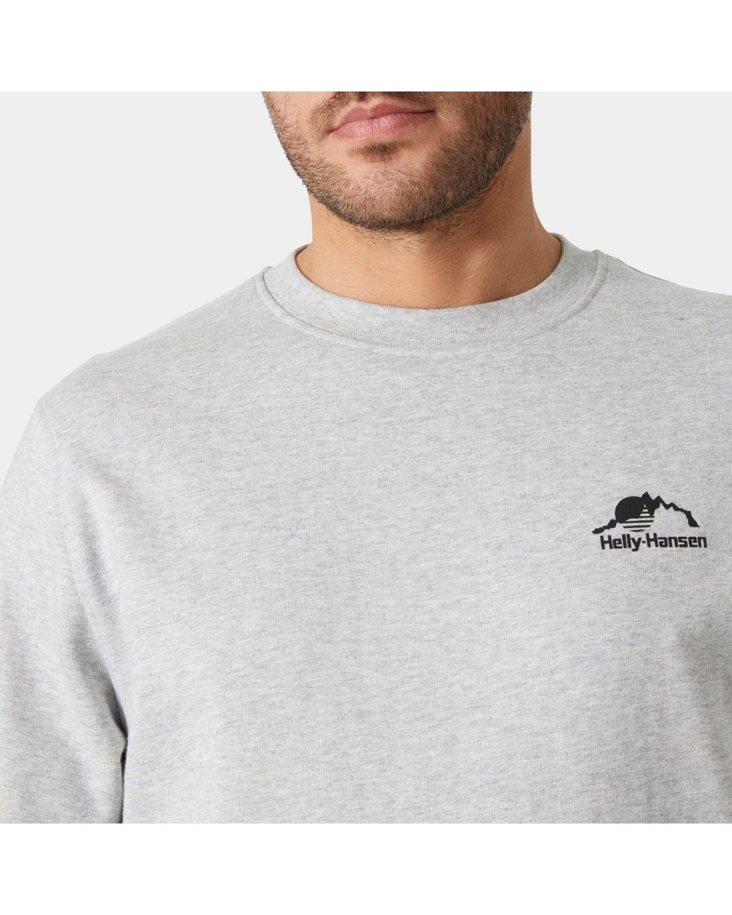 Helly Hansen Gray 'Nord Graphic Crew Sweatshirt for men