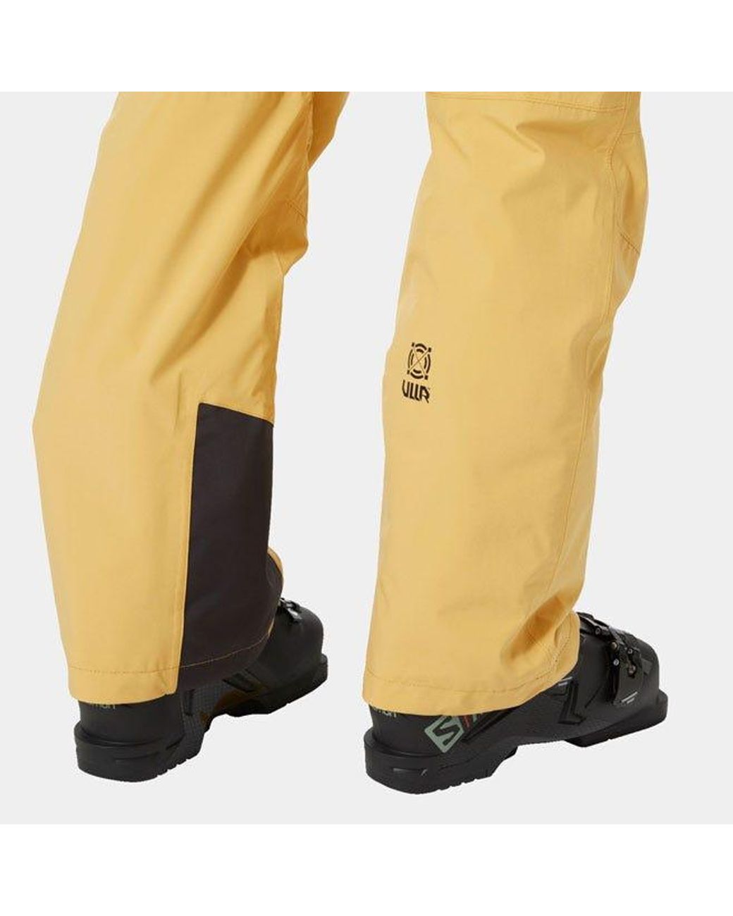 Helly Hansen Yellow Switch Cargo Insulated Ski Pants Beige