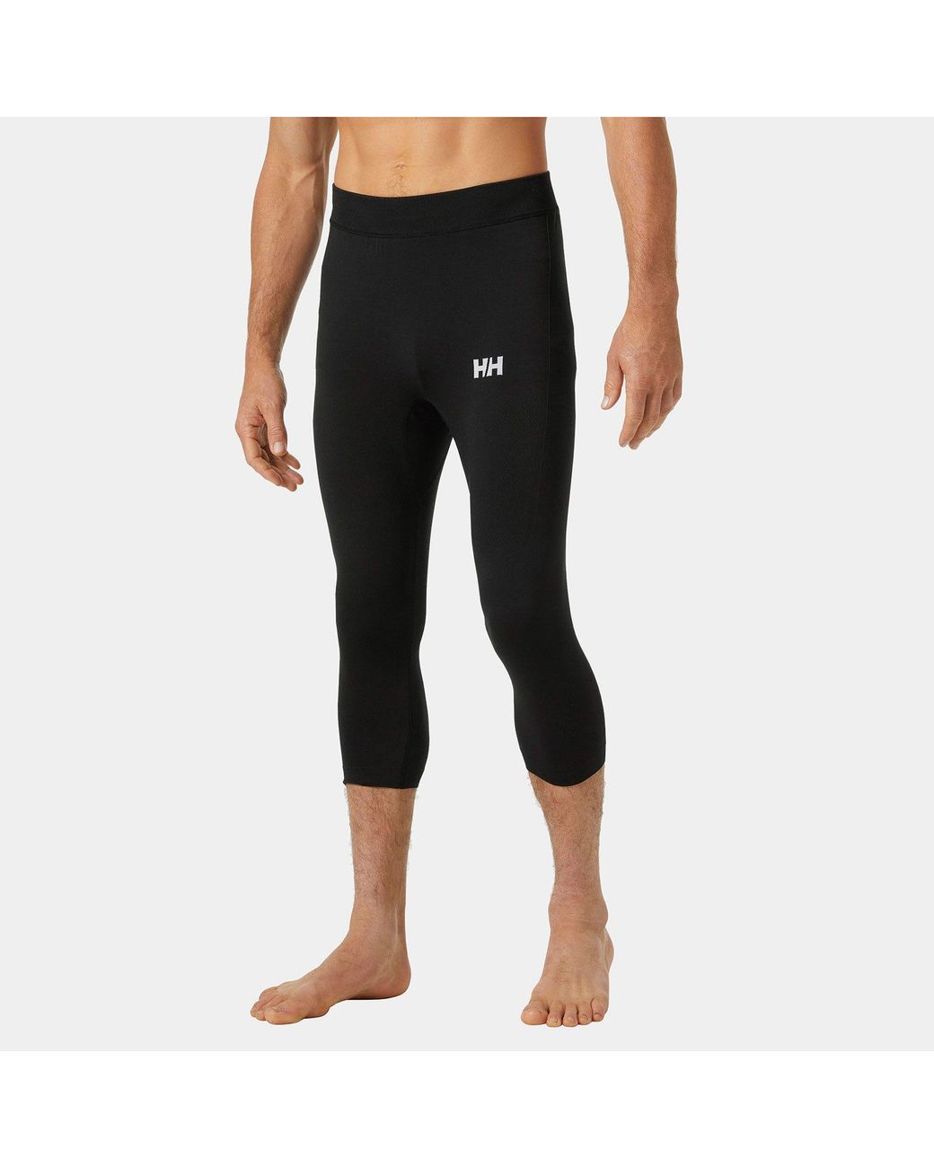 Helly Hansen Black Hh Lifa Seamless Racing 3/4 Length Pants for men