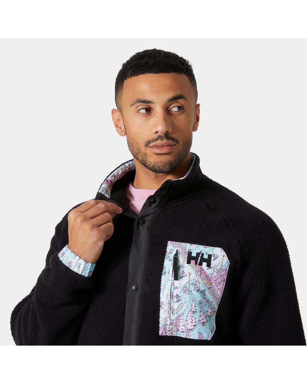Helly Hansen Black Panorama Pile Snap for men