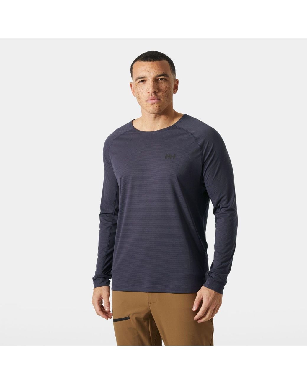 Helly Hansen Blue Trail Long Sleeve T-Shirt for men