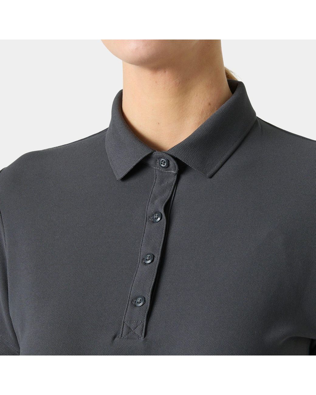 Helly Hansen Black Crewline Quick-Dry Stretch Polo Shirt