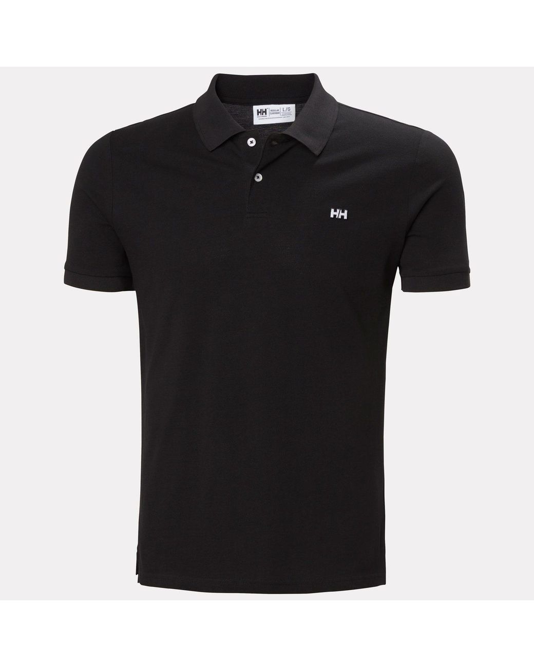 Helly Hansen Black Elba Fitted Polo for men