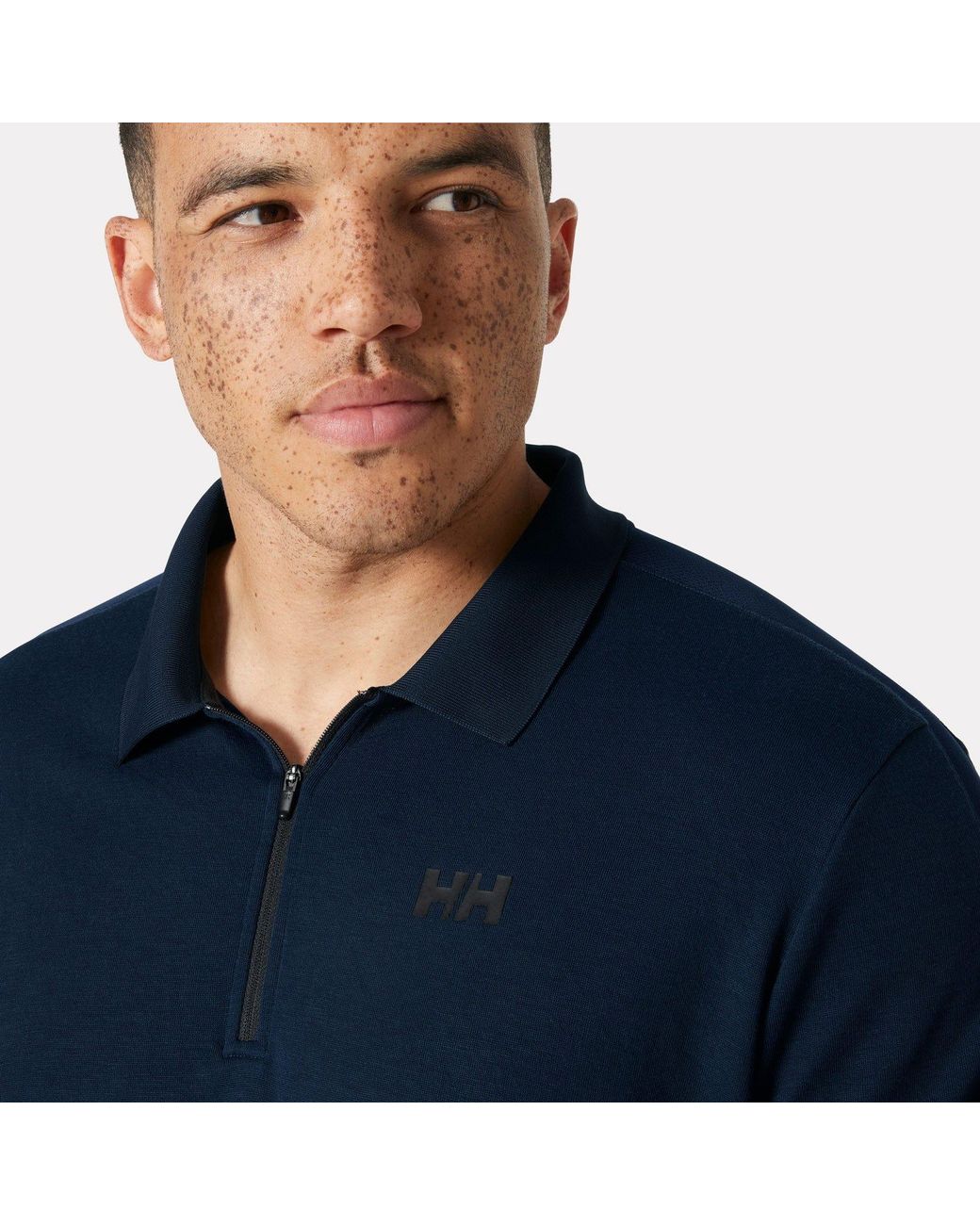 Helly Hansen Blue Hp Half-Zip Polo for men