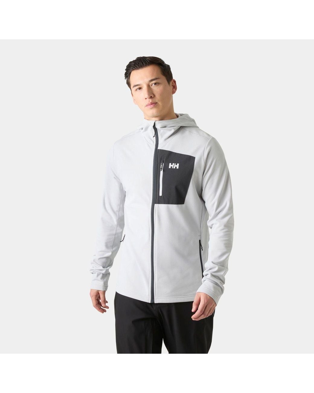 Helly Hansen Gray Versalite Hooded Fleece Jacket for men
