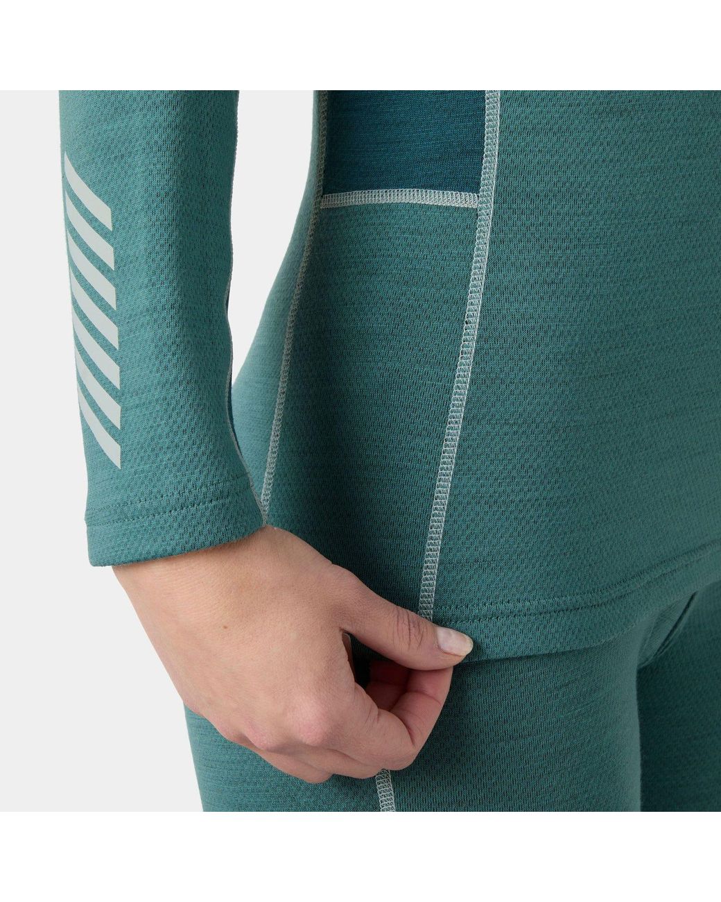 Helly Hansen Blue Lifa Merino Midweight Crew Base Layer