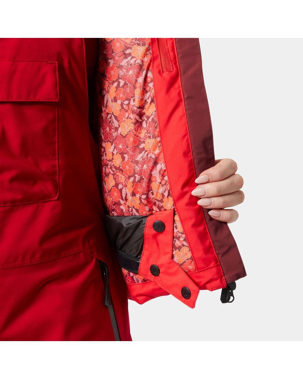 Nora Short Puffy Giacca Da Sci Rosso di Helly Hansen in Red