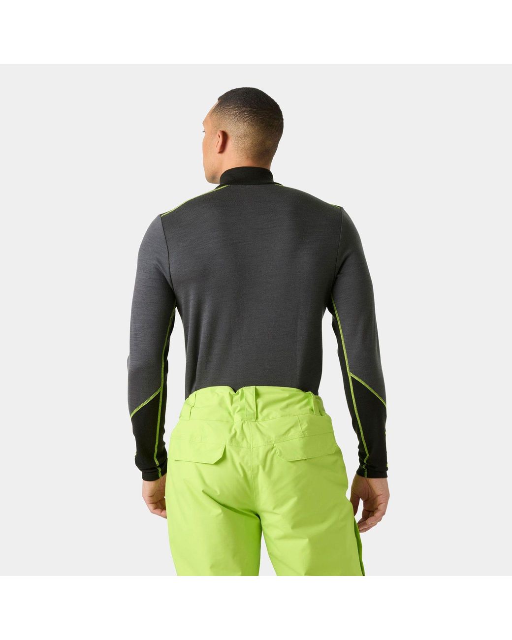 Helly Hansen Green Lifa Merino Midweight Half-Zip Base Layer for men