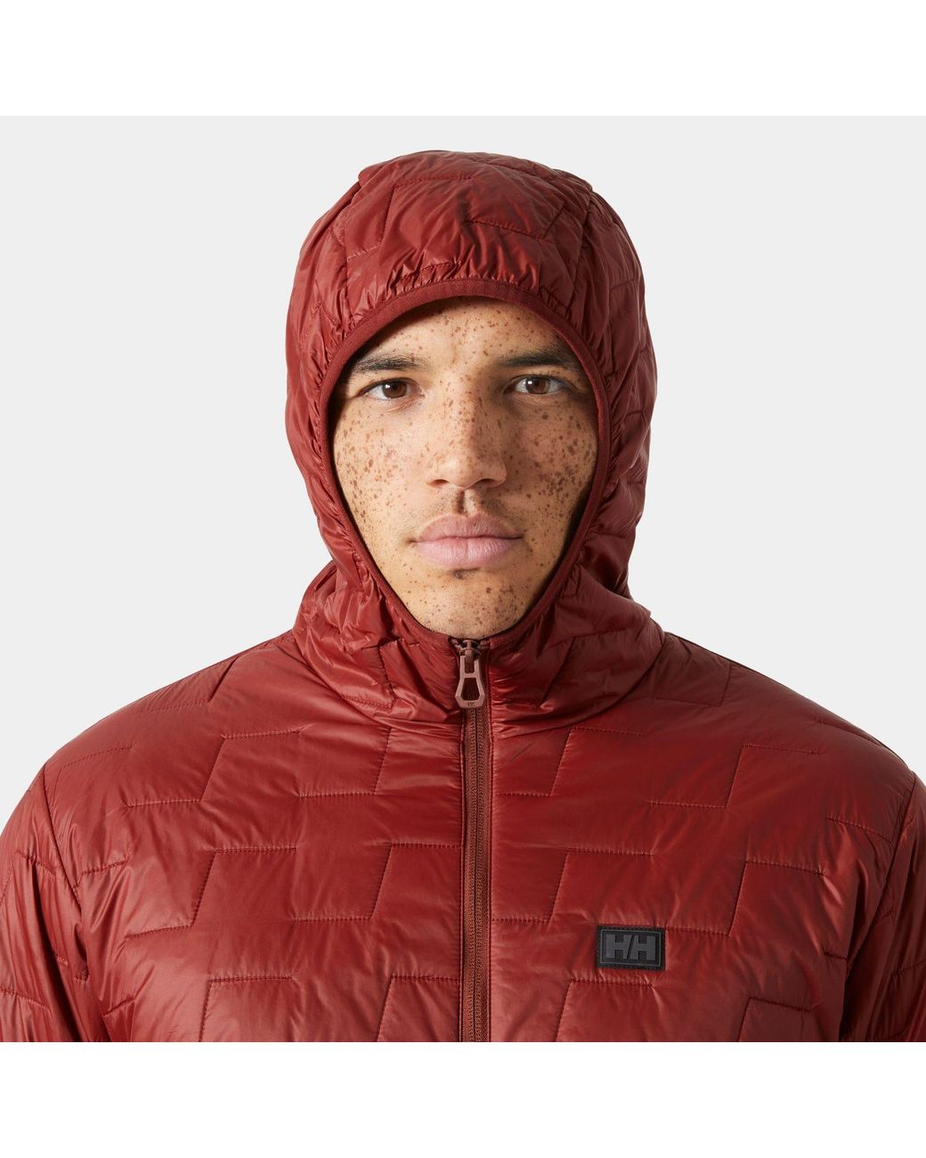 Helly Hansen Red Lifaloft Hooded Lightweight Insulator Jacket for men