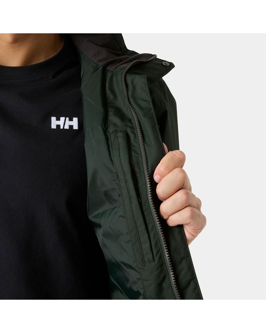 Helly Hansen Green Dubliner Shell Rain Jacket for men