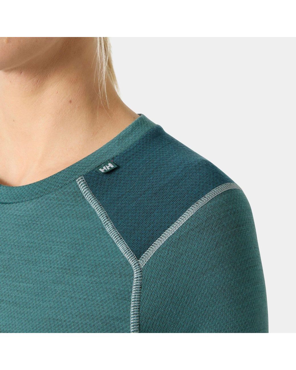 Helly Hansen Blue Lifa Merino Midweight Crew Base Layer