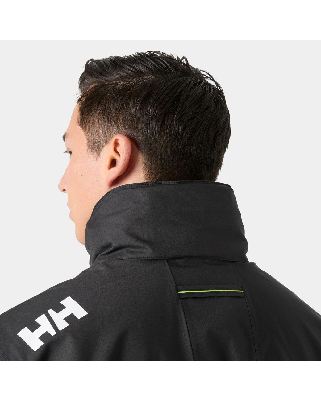 Helly Hansen Black Crew Hooded Pile Jacket for men