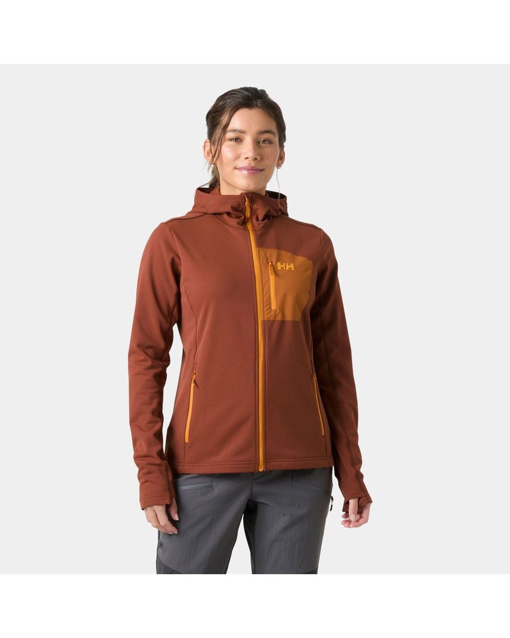 Helly Hansen Brown Versalite Hooded Fleece Jacket