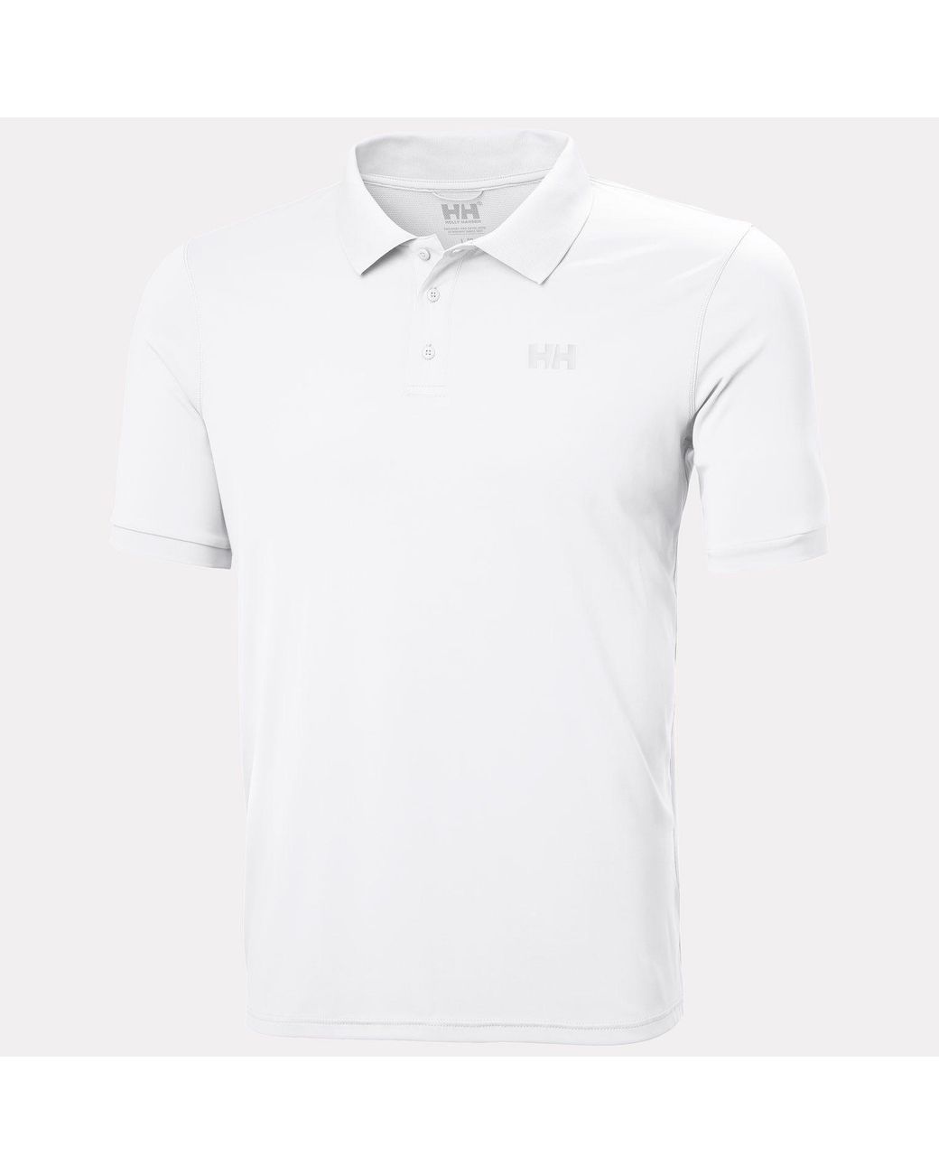 Helly Hansen White Lifa Active Solen Short Sleeve Polo for men