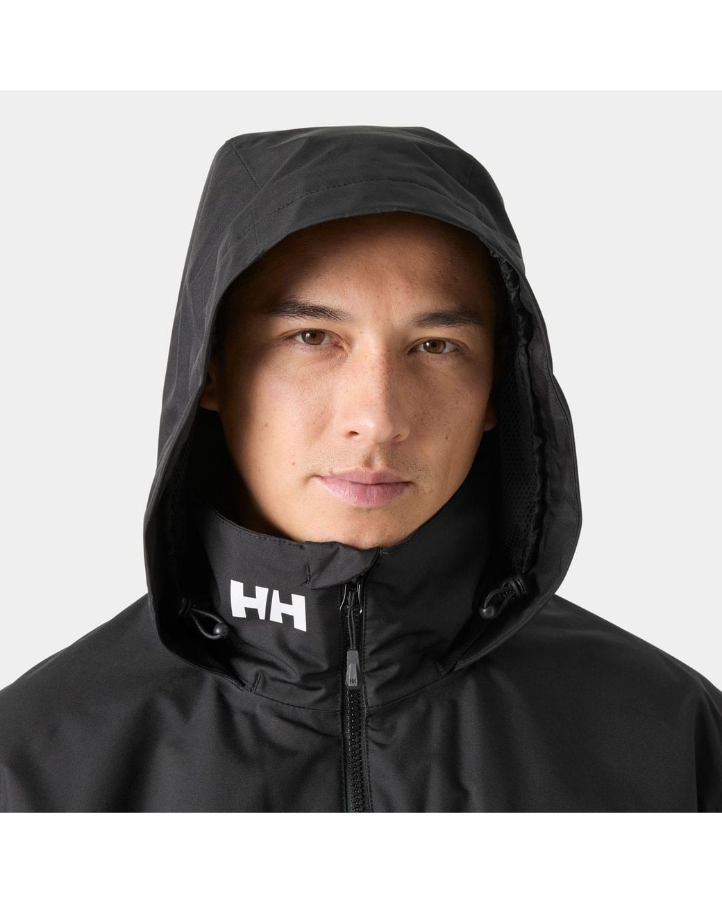 Helly Hansen Black Crew Hooded Pile Jacket for men