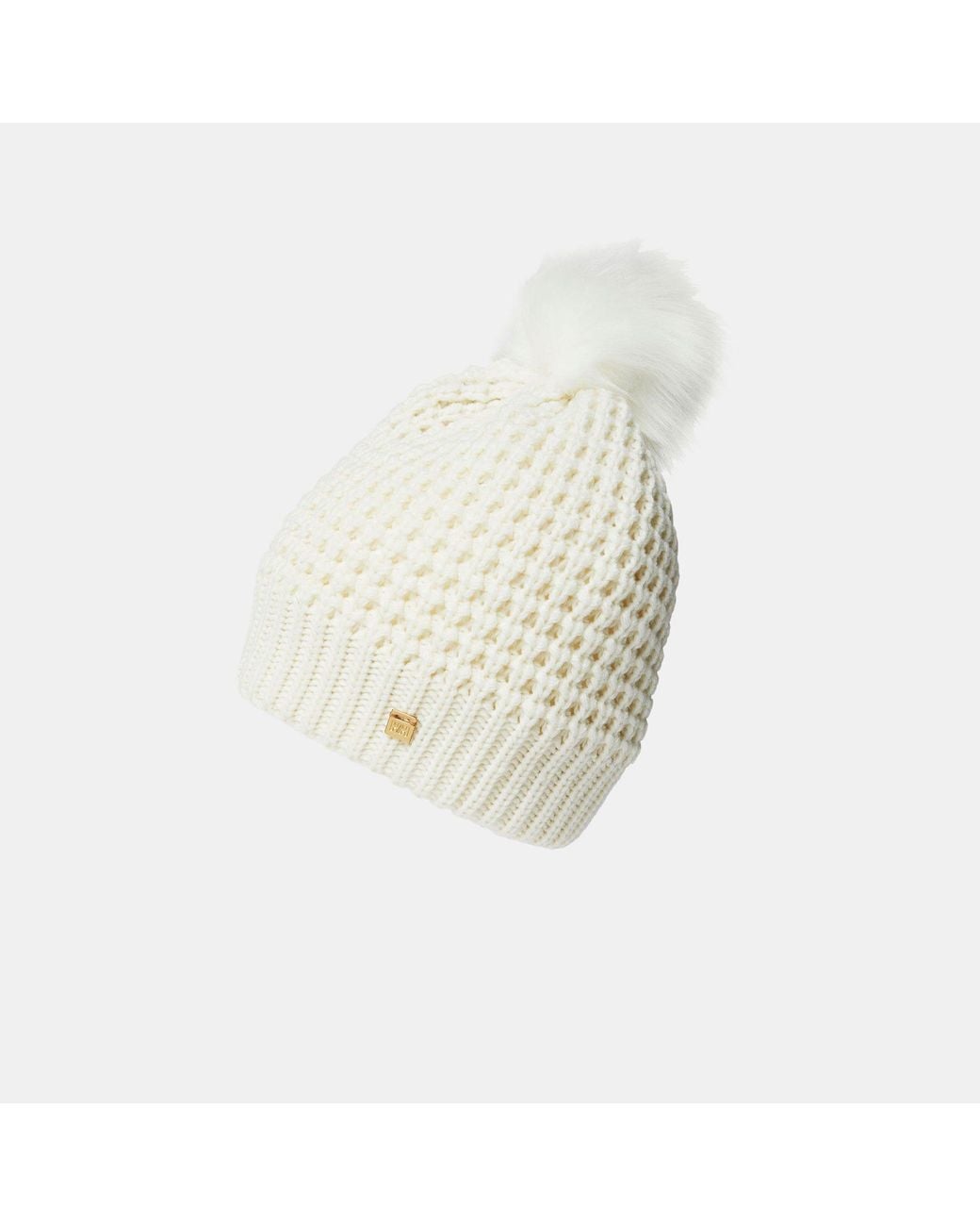 Helly Hansen White W Snowfall Beanie Strickmütze