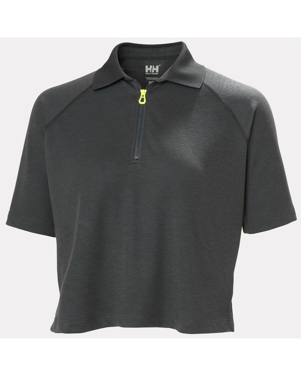 Helly Hansen Black Inshore Zip Crop Polo