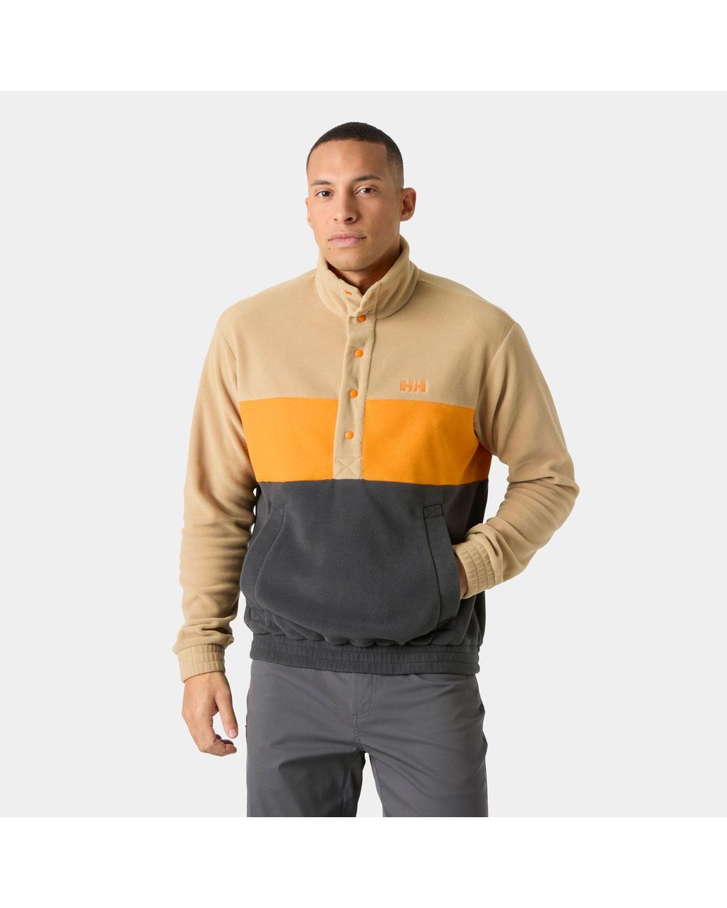 Helly Hansen Gray Daybreaker Hugg Snap Fleece for men