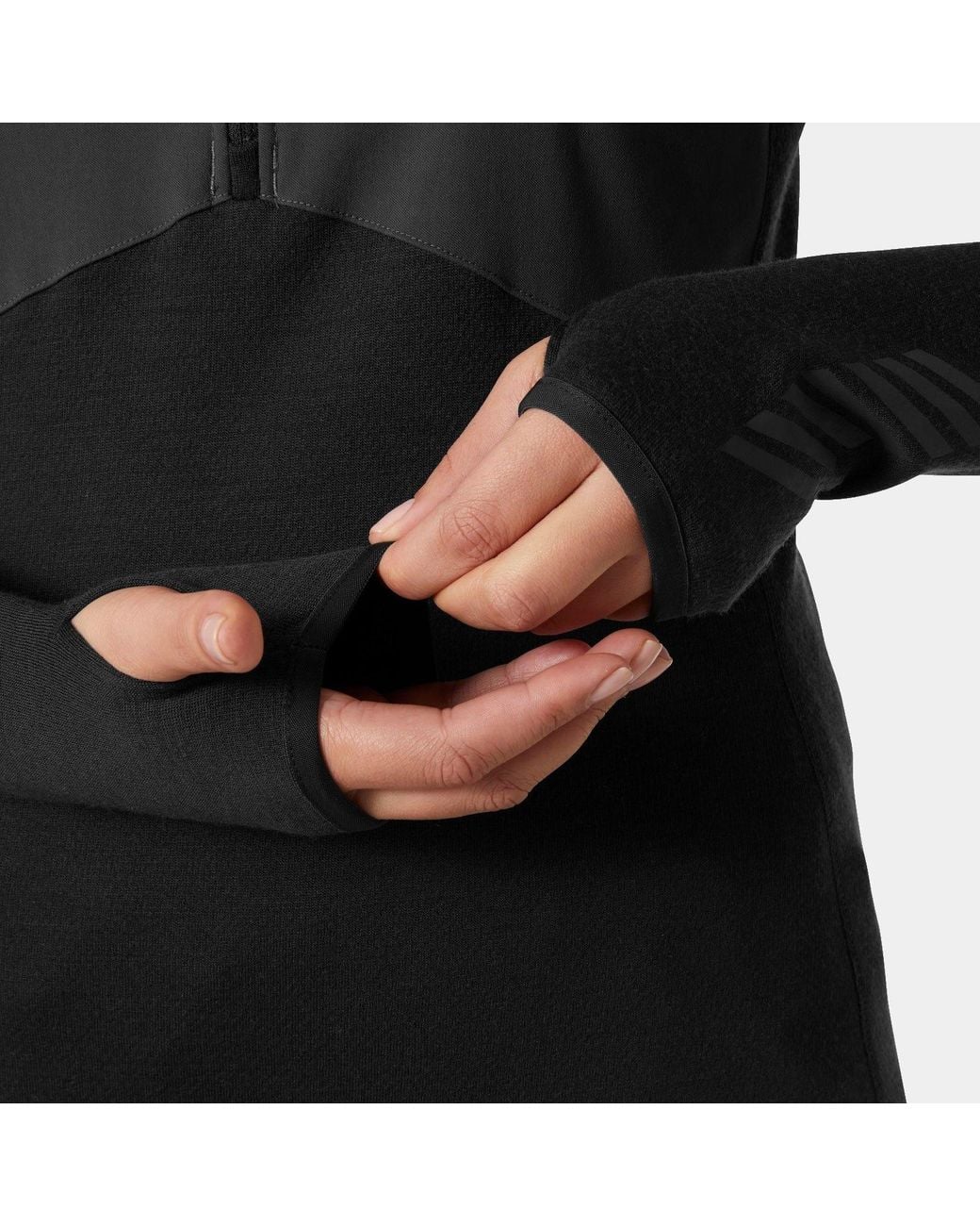 Helly Hansen Black Lifa® Merino Wool Midlayer Half Zip