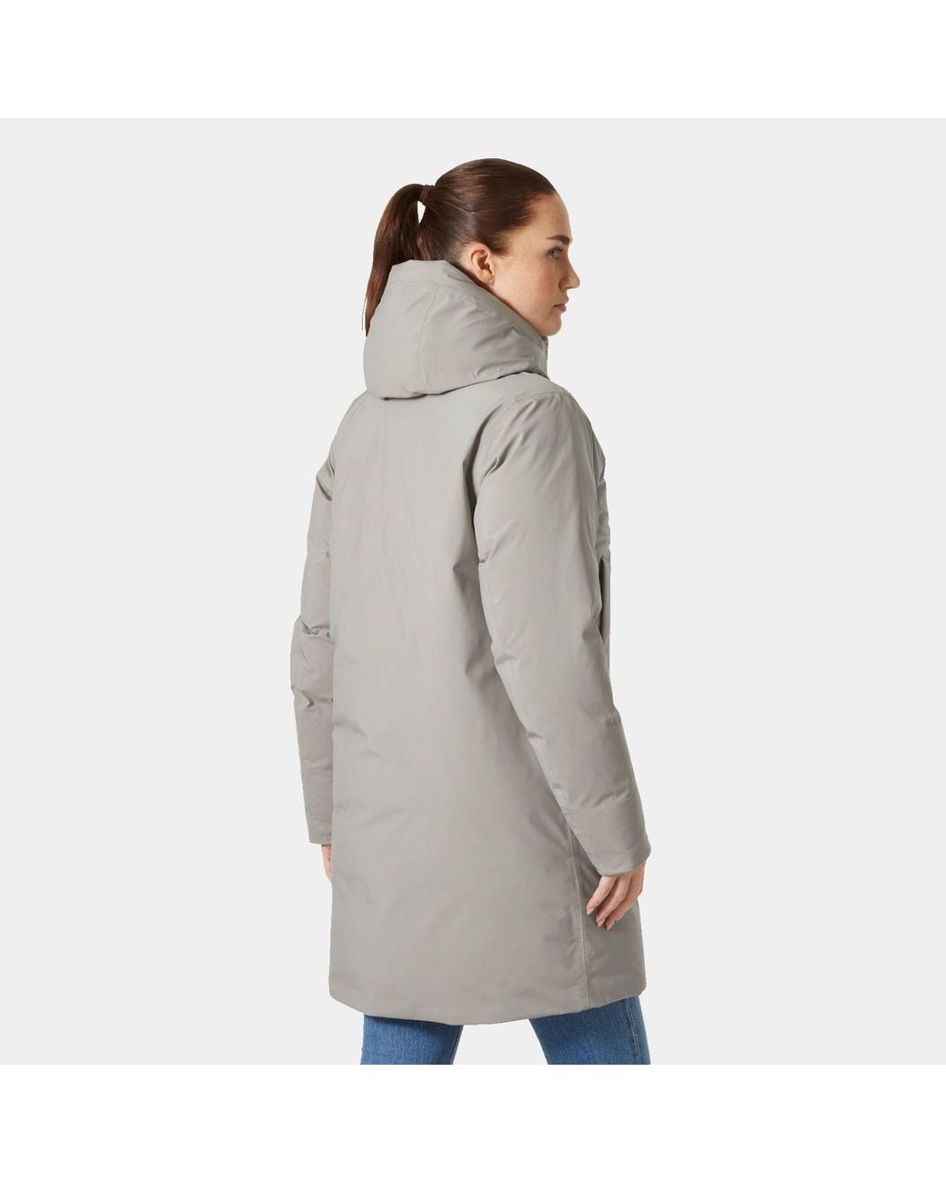 Helly Hansen Gray Urban Pro Helly Tech Down Coat Damen