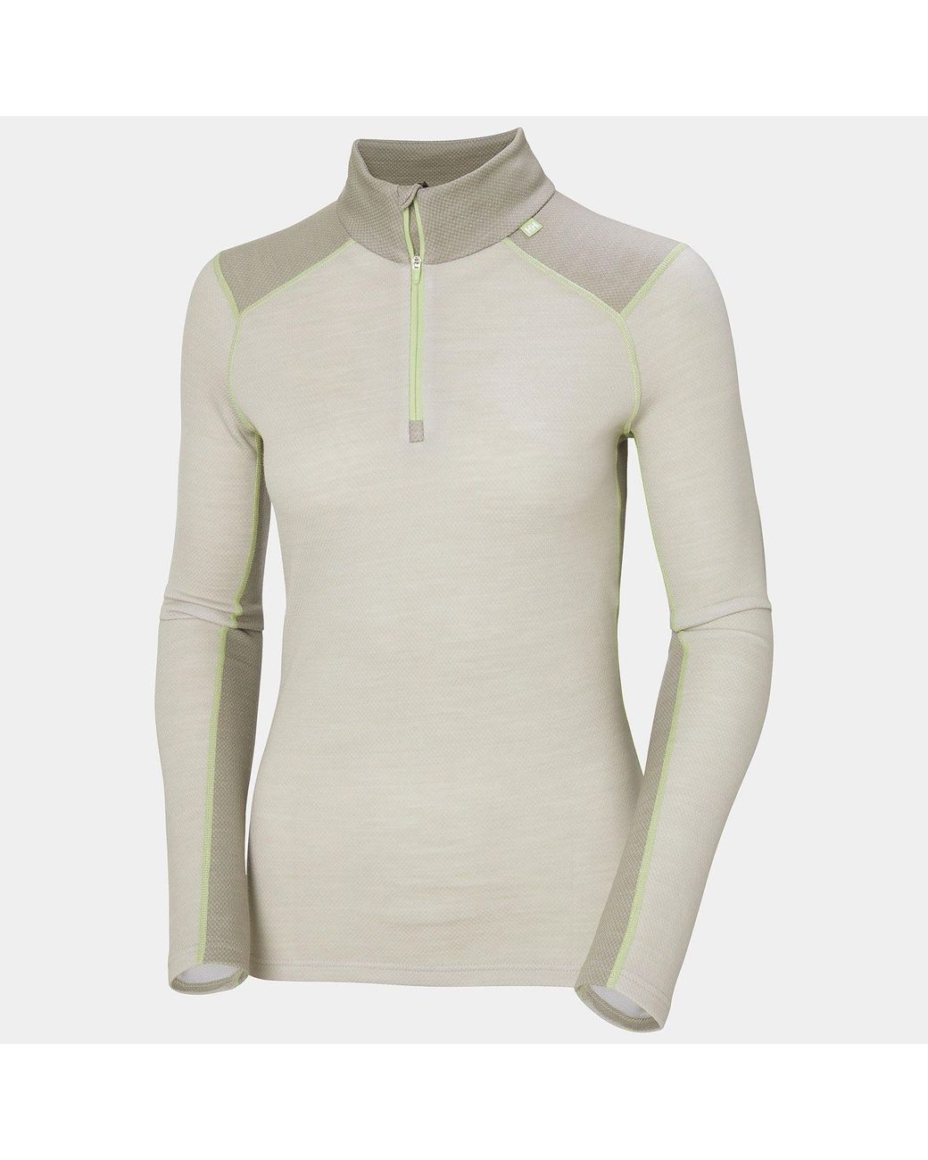Helly Hansen Gray Lifa Merino Midweight 1/2 Zip