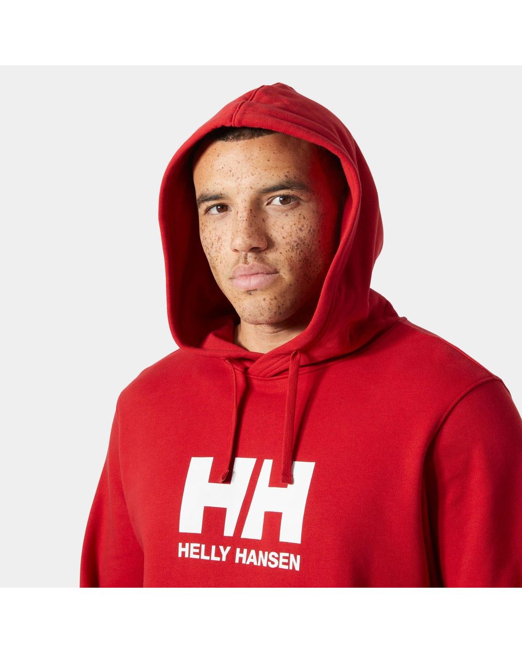 Helly Hansen Red Hh Logo Hoodie for men