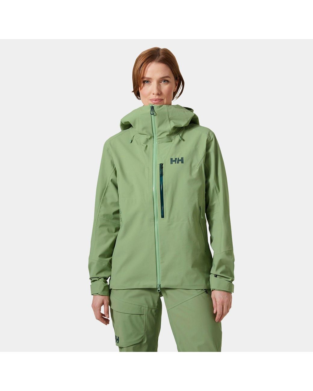 Helly Hansen Green Verglas Backcountry Ski Shell Jacket