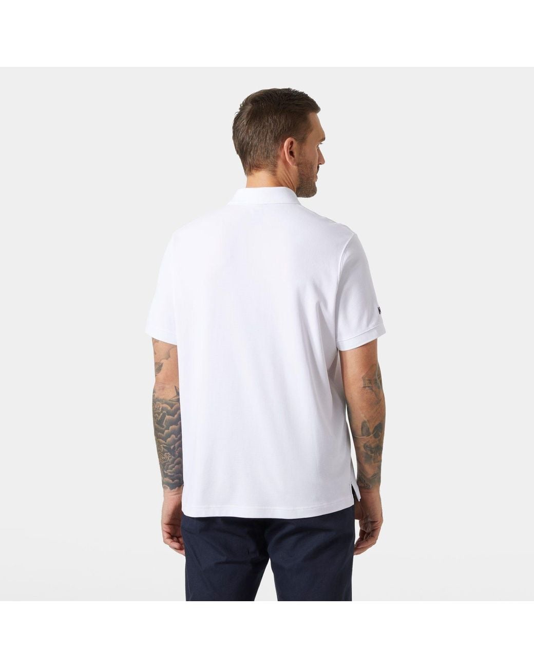 Helly Hansen White Riftline Quick-Dry Tactel Polo Shirt for men