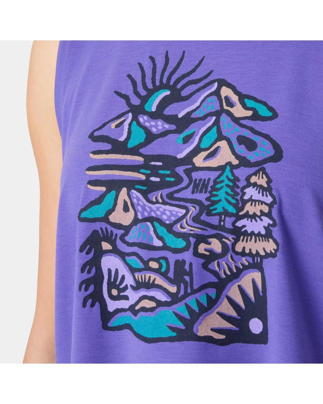 Helly Hansen Purple Skog Graphic Tank Top