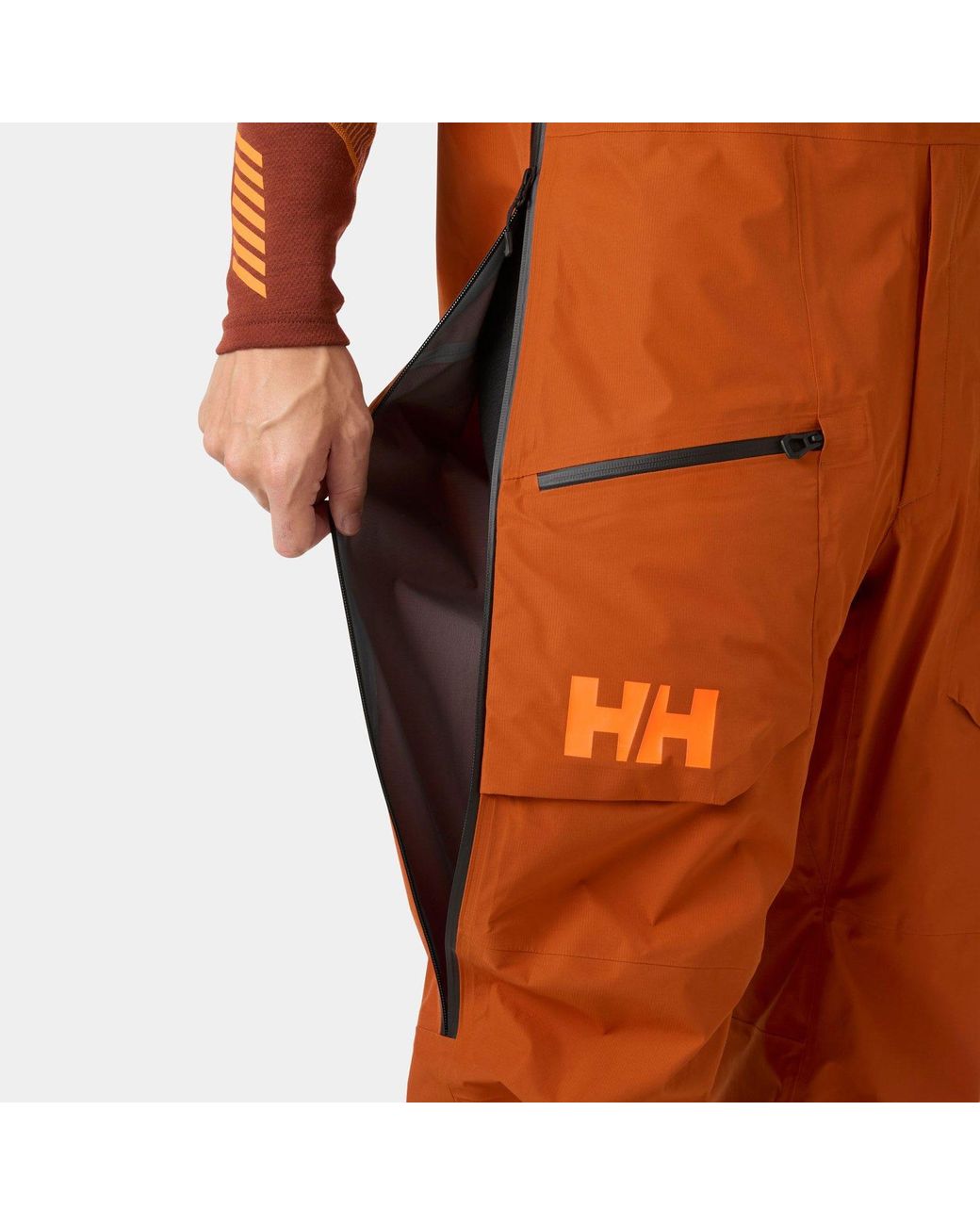 Helly Hansen Orange Ridge Infinity Shell Bib 2.0 for men