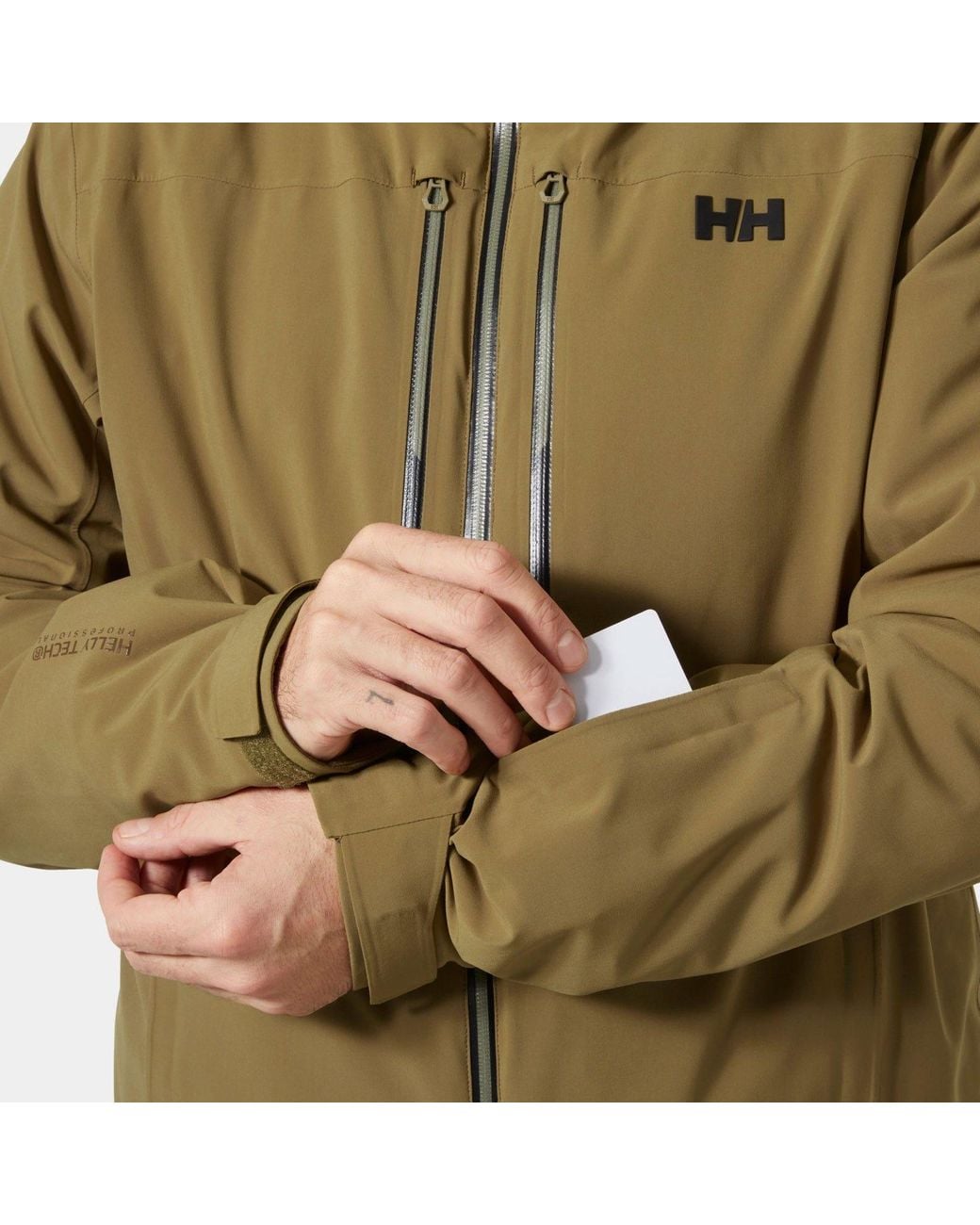 Helly Hansen Green Alpha Lifaloft Lightweight Ski Jacket for men