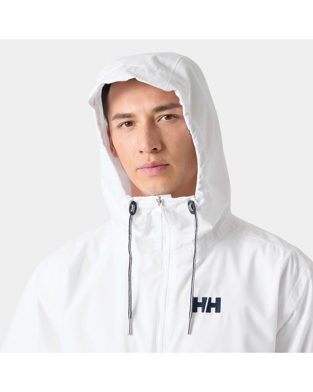Helly Hansen White Sandoy Rain Jacket for men