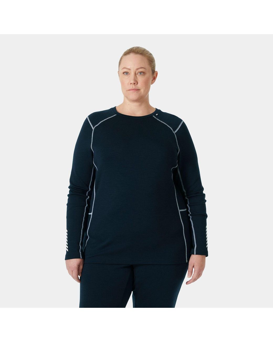 Helly Hansen Blue Lifa® Merino Midweight Crew Plus Shirt Navy