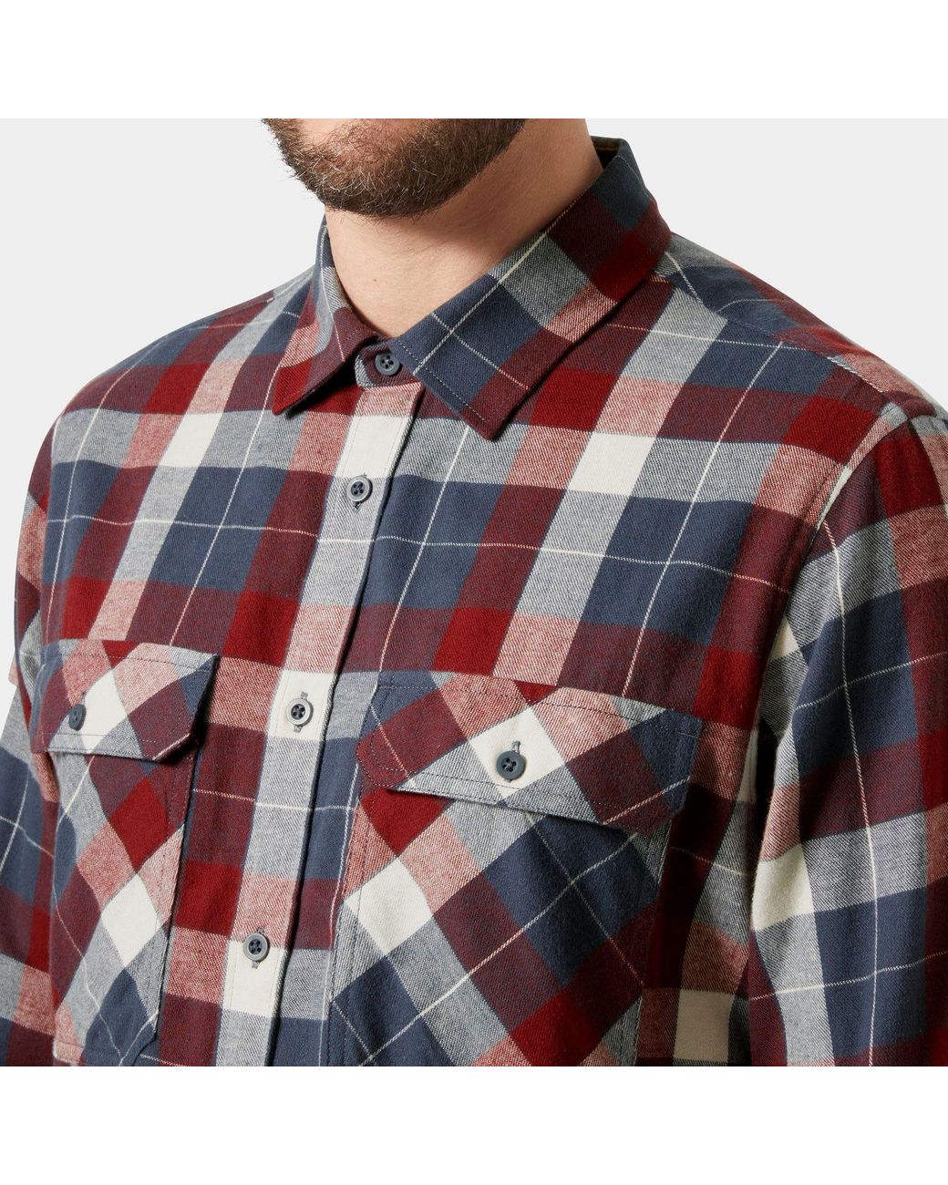 Helly Hansen Blue Lokka Organic Flannel Shirt for men