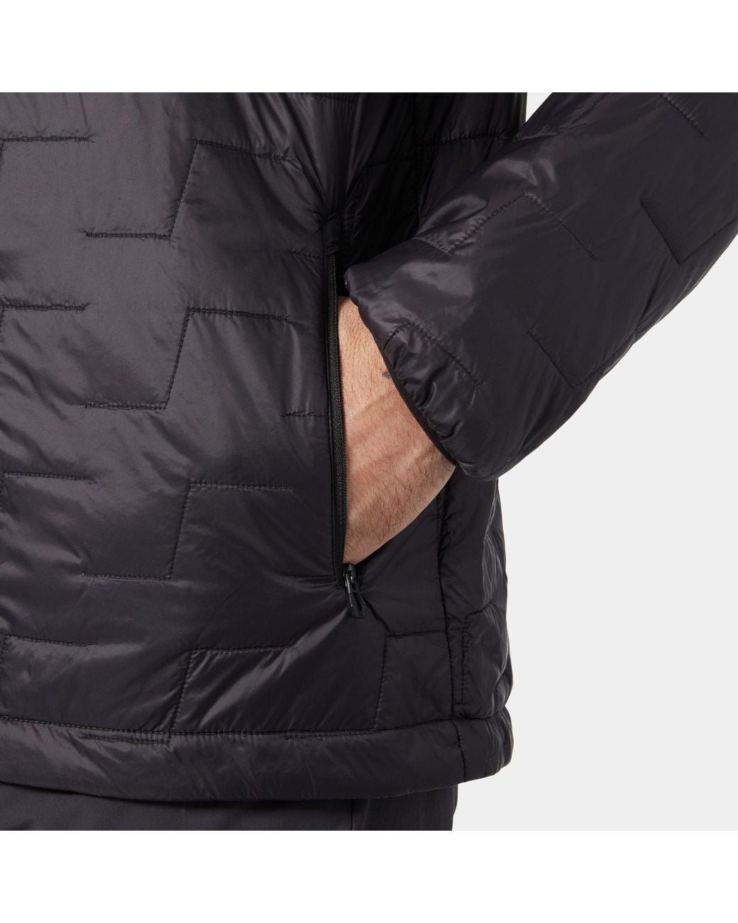 Helly Hansen Black Lifaloft Hooded Insulator Jacket for men