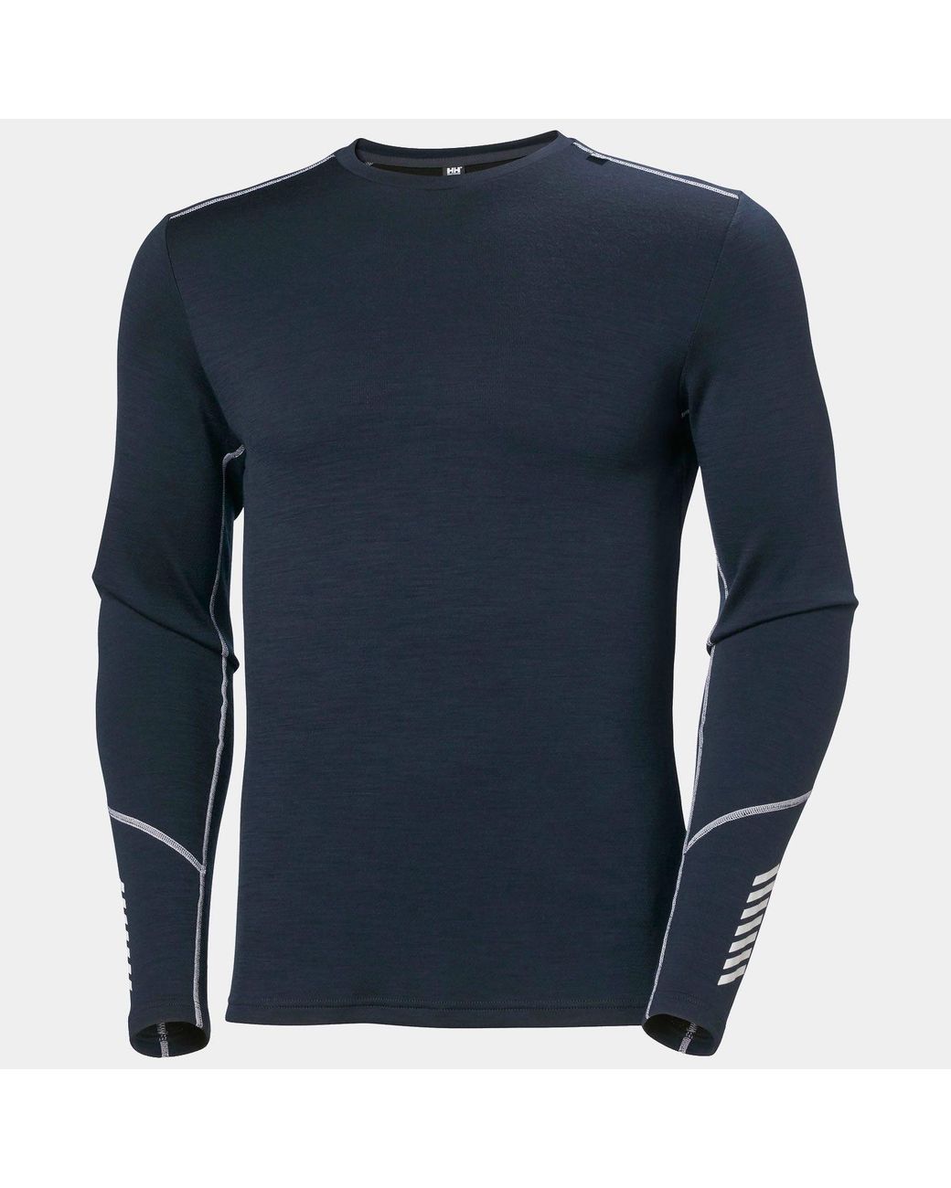 Helly Hansen Blue Lifa Merino Midweight Crew Base Layer for men