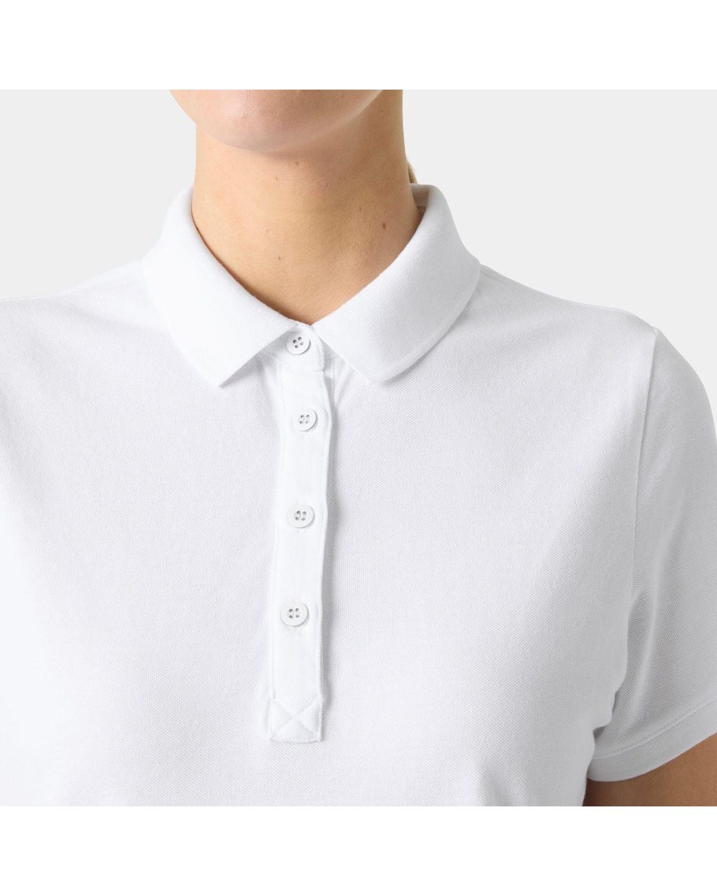 Helly Hansen White Crew Pique 2 Polo