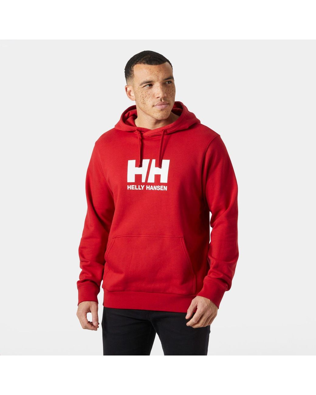 Helly Hansen Red Hh Logo Hoodie for men