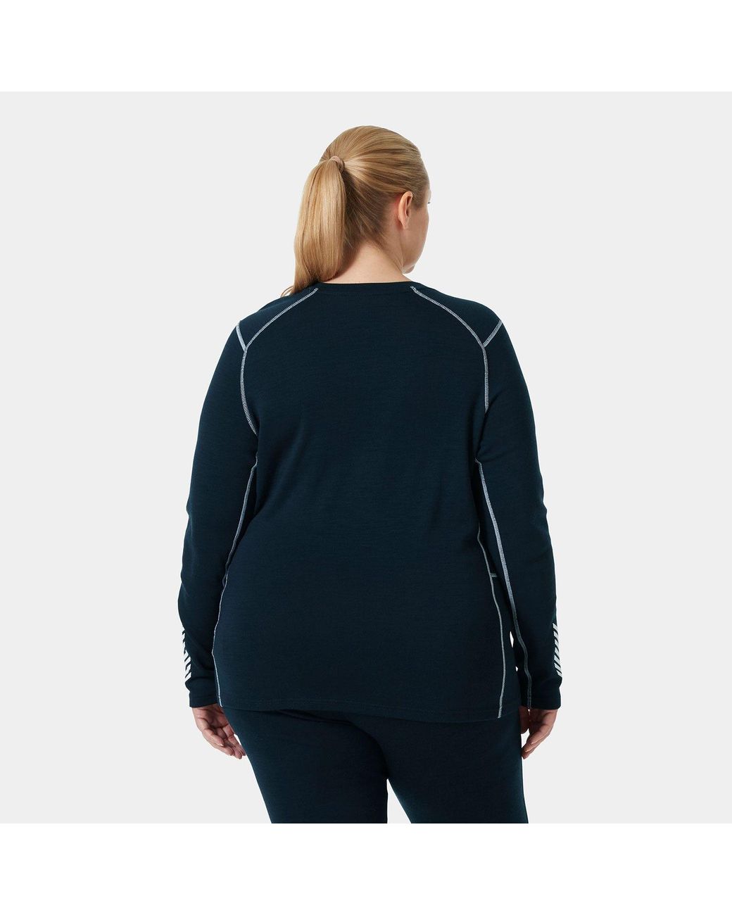 Helly Hansen Blue Lifa® Merino Midweight Crew Plus Shirt Navy