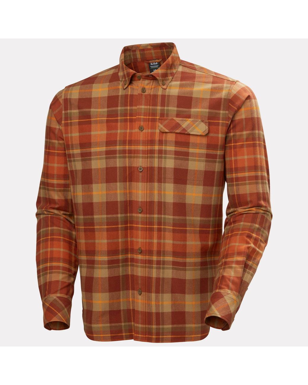 Helly Hansen Brown Classic Check Long Sleaves Flannel Shirt for men