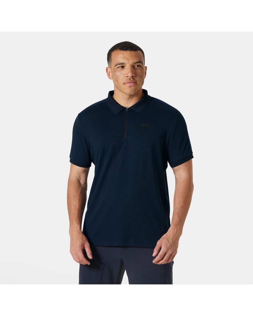 Helly Hansen Blue Hp Half-Zip Polo for men
