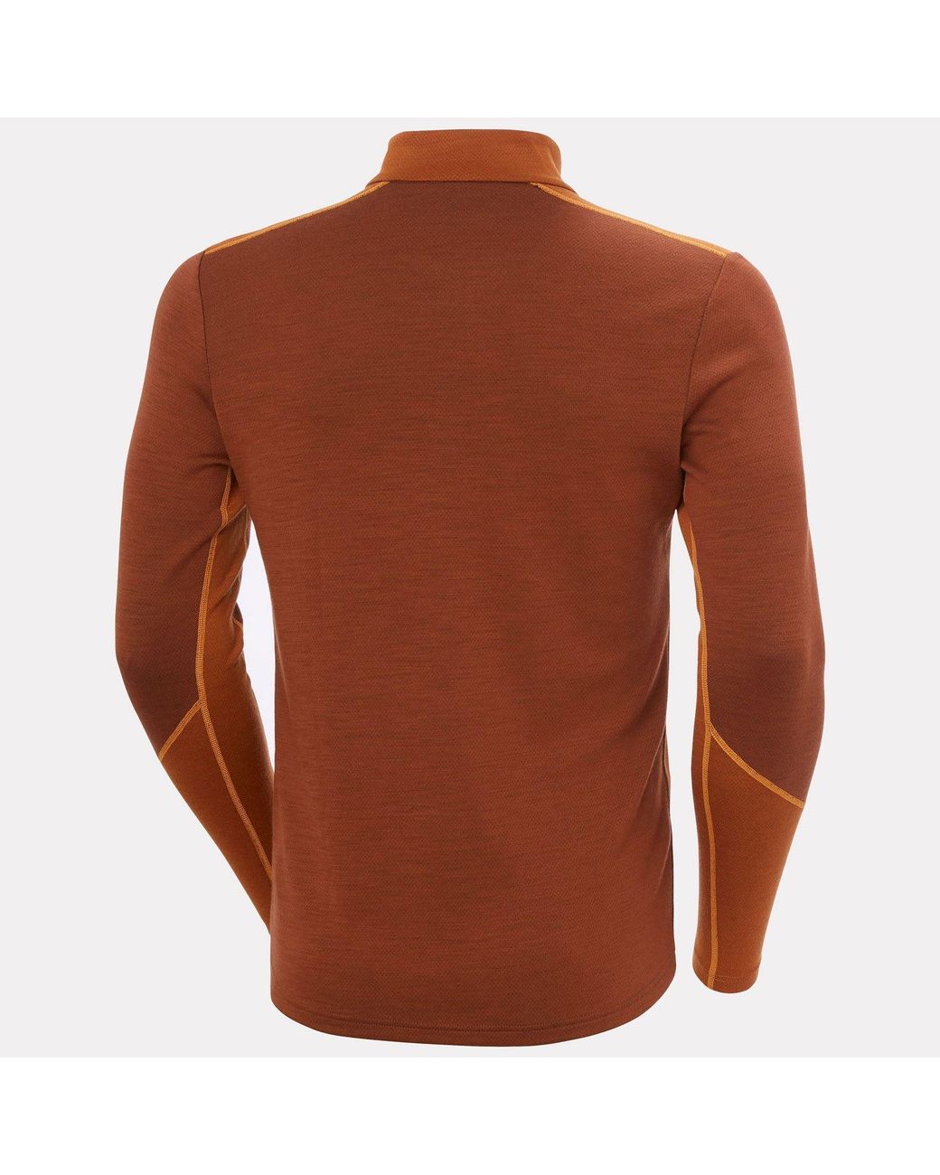Helly Hansen Brown Lifa Merino Midweight Half-Zip Base Layer for men