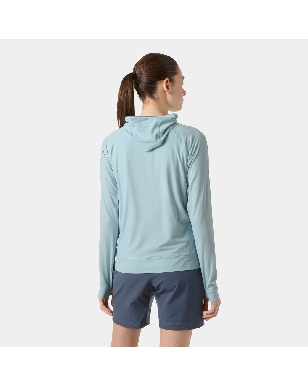 Helly Hansen Blue Shine Solen Half-Zip Sun Hoodie